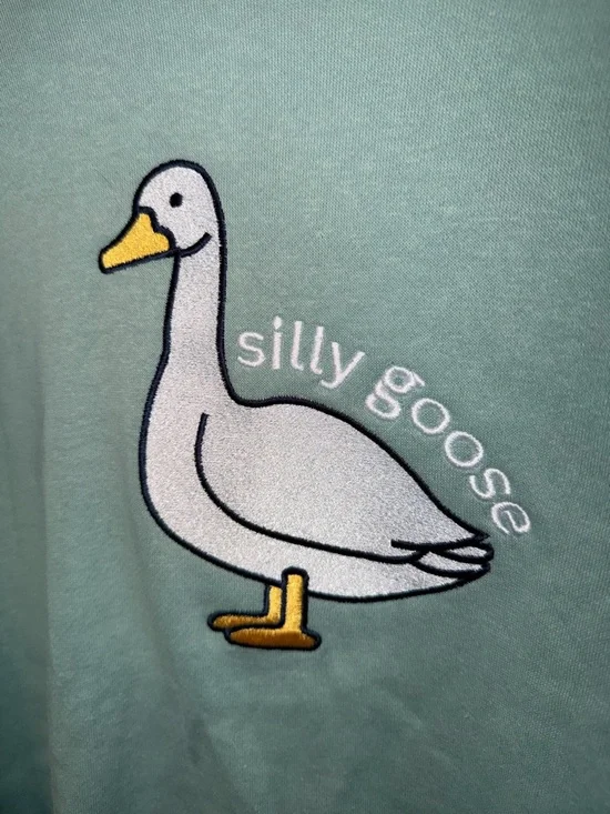 Mint Green 'Silly Goose' Graphic Sweatshirt - Picture 2 of 3